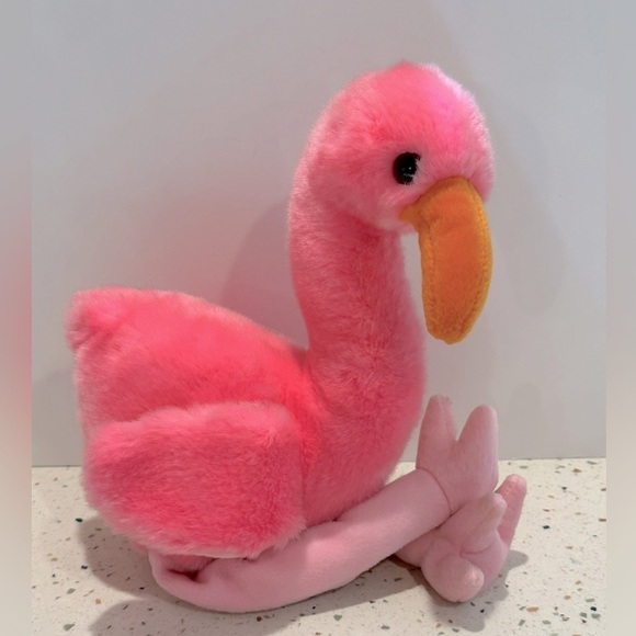 Vintage The Beanie Buddies Collection Ty 1998 Pink Flamingo Plush - Picture 2 of 7